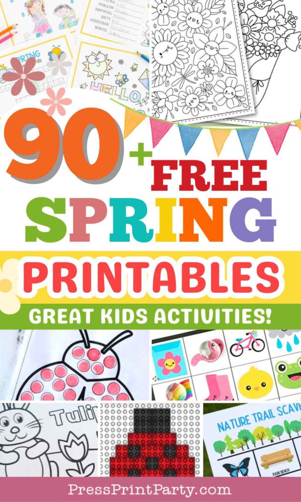 90 plus free spring printables kids will love - Press Print Party!