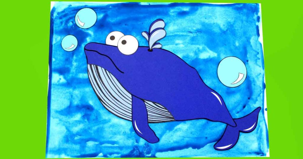 Free Printable Blue Whale Craft by Mama Likes This