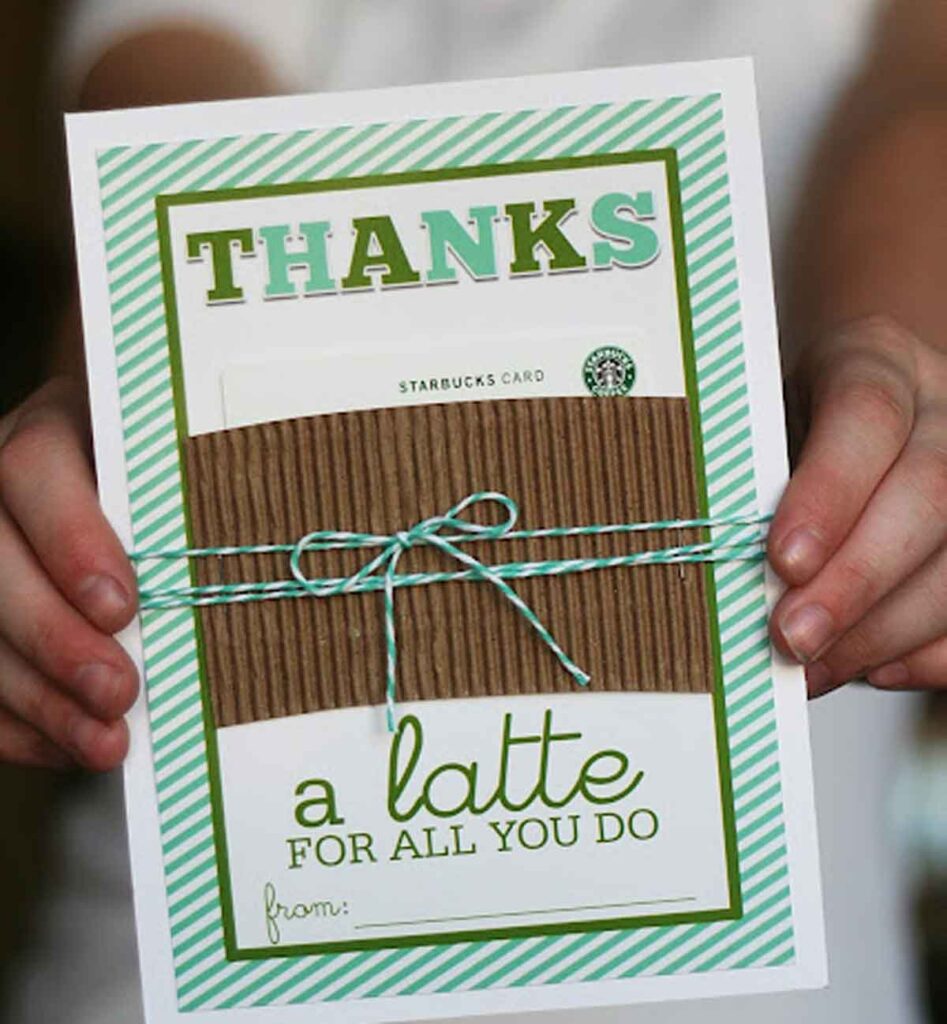 thanks a latte for all you do coffee card craft