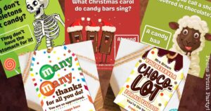 tons of hilarious candy and chocolate puns for laughs and gift giving - Press Print Party!