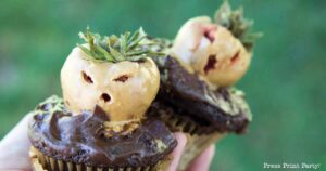 2 mandrake cupcakes for harry potter party birthday treat