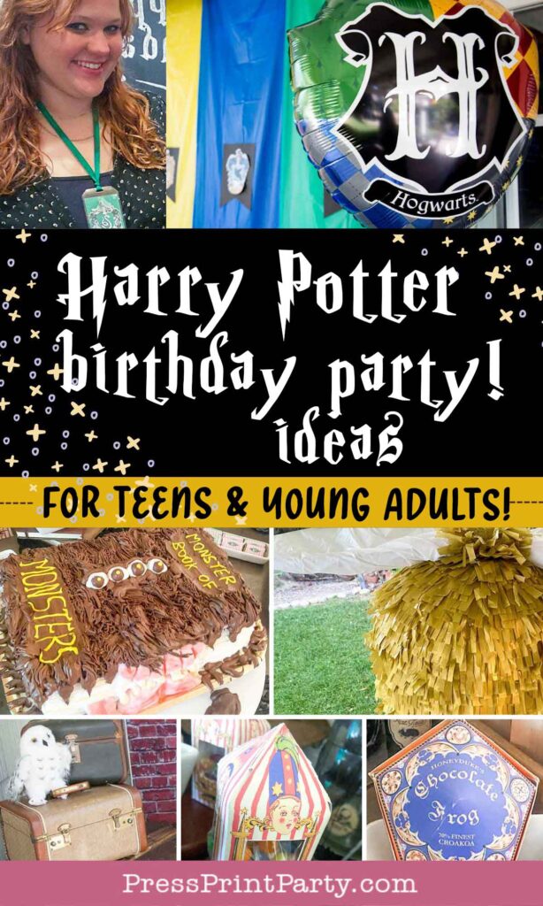 AMAZING Harry Potter Party Birthday Party ideas for teens and young adults Press Print Party