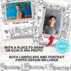 first day of school all grades coloring page activity worksheet with 4x6 photo frame 1st day of school - Press Print Party
