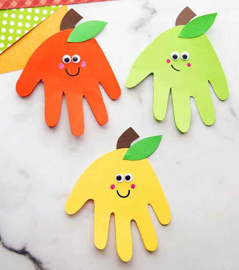 handprint apple craft