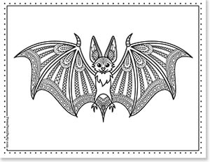 zentangle bat free printable coloring