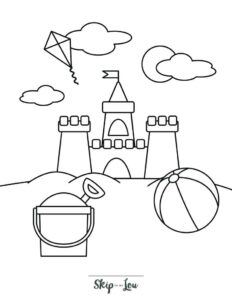 beach castle coloring pages