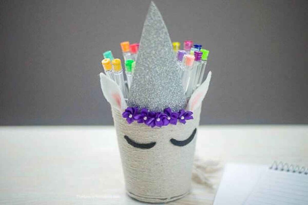 unicorn pencil holder crafts for school