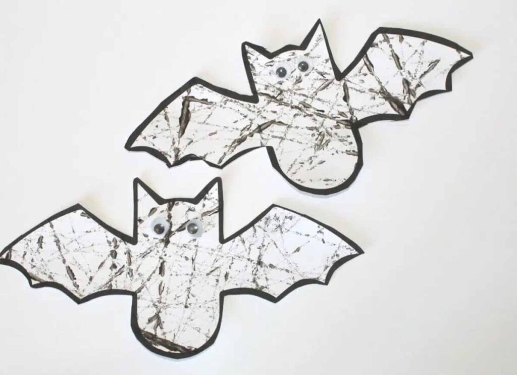 a pair of paper bats
