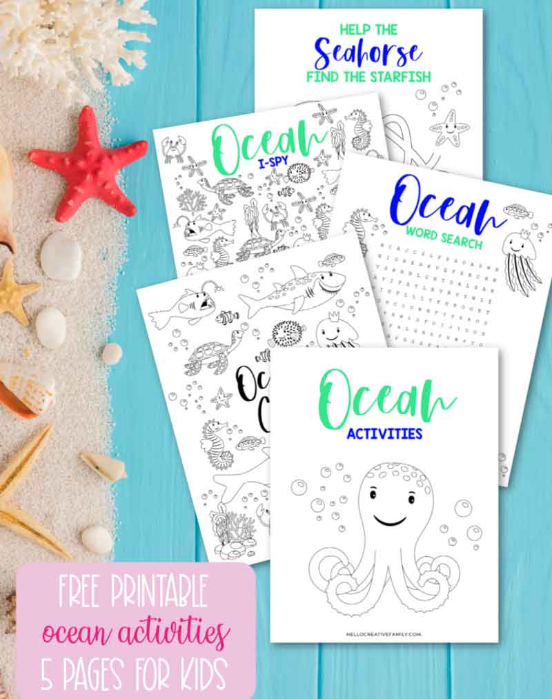 free ocean printable coloring pages