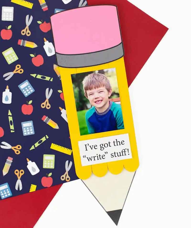 pencil craft with a photo