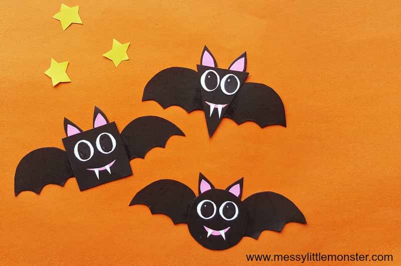 paper bats in different shapes