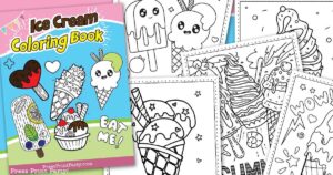 ice cream coloring book with sample pages