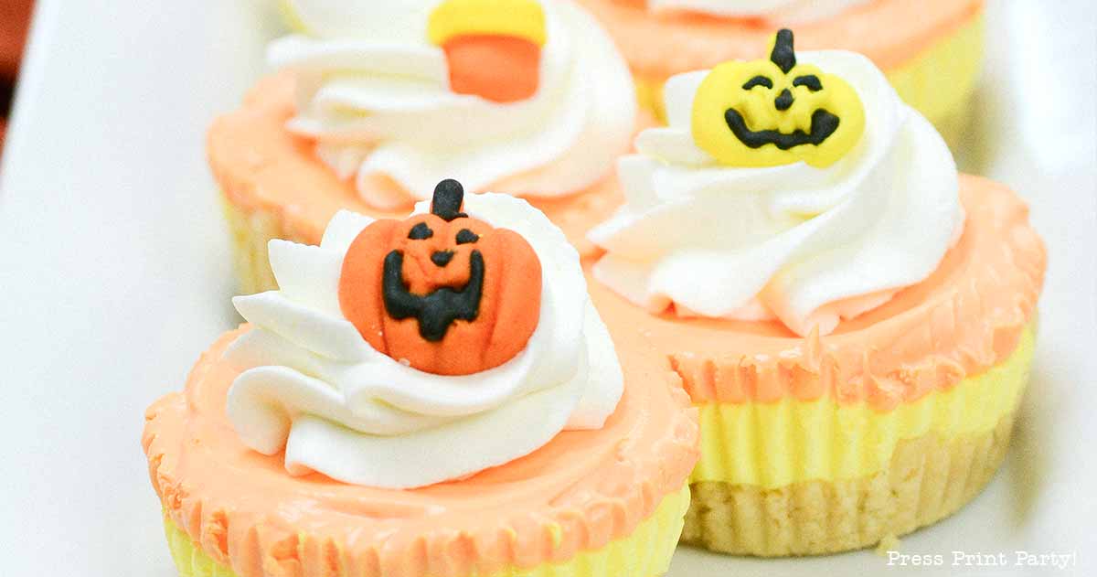 No-Bake Mini Candy Corn Cheesecakes That Steal the Spotlight