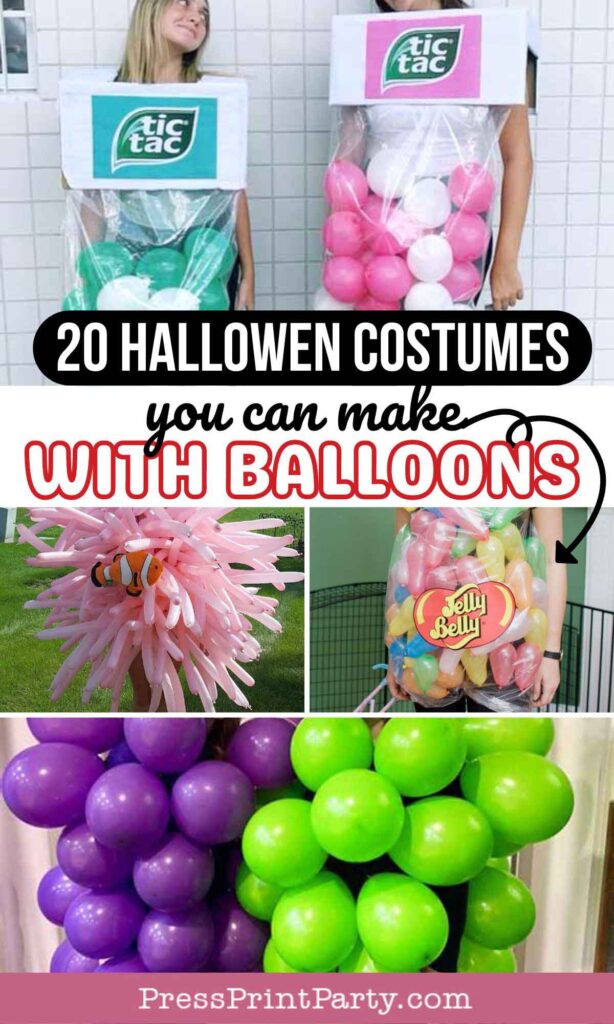 20 Halloween costumes with balloons you can make by press print party
