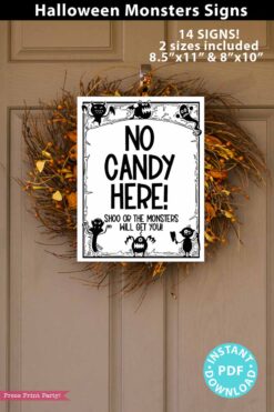 no candy here sign