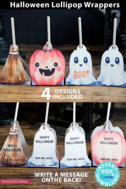 halloween lollipop holders ghost pumpkin broom 4 designs included