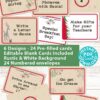Celebrate the holiday season with our Advent Calendar Cards Printable Rustic Christmas Countdown, featuring a collection of unique advent calendar card designs. Enjoy festive activities like making popcorn strings, writing to Santa, and indulging in ice cream. This set includes 24 cards with options for pre-filled or editable text and comes in both rustic and white background styles.
