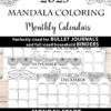 The 2025 One Page Calendar at-a-glance Printable Mandala offers monthly pages for October, November, and December. Each page is adorned with intricate mandala designs for coloring. This one-page-per-month calendar is available as an instant PDF download and fits seamlessly into bullet journals and binders.