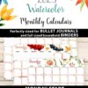 Explore our 2025 watercolor-themed calendar bundle, ideal for bullet journals and household binders. These printable calendars showcase vibrant floral and leaf designs with a Monday start, along with previews for November and December.