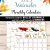 Discover our 2025 Calendar Bundle for Bullet Journals or Binders, Watercolor Edition. Perfect for adding to your bullet journals and household binders, these calendars feature stunning floral and leaf designs. The promotional image highlights the November and December pages. Don't forget to explore our printable options for 2025 calendars to get a head start on planning!
