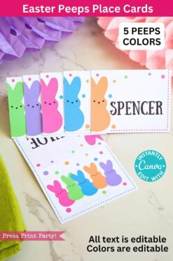 Easter gift tags, named 