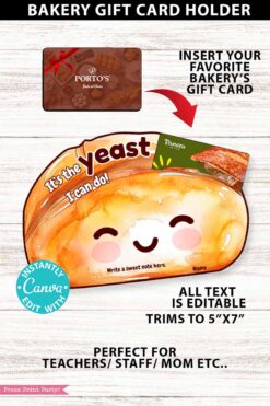 A fun Asian Restaurant Appreciation Gift Card Holder with a smiling design and editable text makes gifting easy—perfect for teachers, staff, moms, and more!.