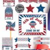 4th of july printables Patriotic printable template (Copy) (Copy) for 4th of July: includes red, white, and blue banners, signs, star cutouts, labels, and editable text—perfect for BBQs and Independence Day parties.