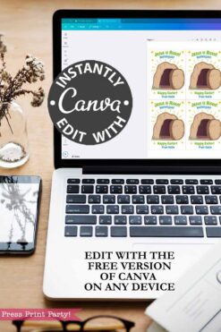 A laptop on a wooden desk shows the