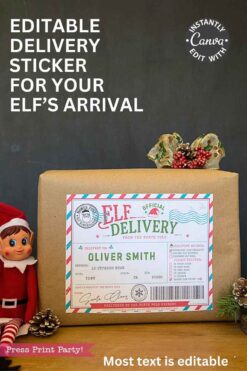 A wrapped box adorned with an