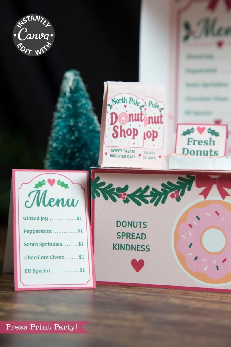 North Pole Donut Shop Printable Elf Accessories - Image 5