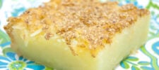 coconut mochi cake - 25 Yummy Hawaiian luau party foods for your next backyard bash - tropical foods and recipes - Press Print Party!