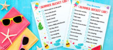 Free Summer Bucket list printable. Summer to do list Press Print Party!