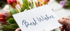 card with best wishes and flowers. -tons of awesome happy birthday wishes and messages - Simple - funny- heartfelt - poems - quotes- best birthday wishes - Press Print Party!