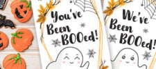 You've been booed sign and We've been booed sign halloween game with instructions Press Print Party!