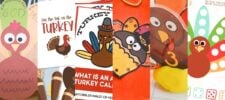 A collage of Thanksgiving-themed crafts and games featuring cartoon turkeys, colorful feathers, and festive decorations—perfect Thanksgiving activities for kids.